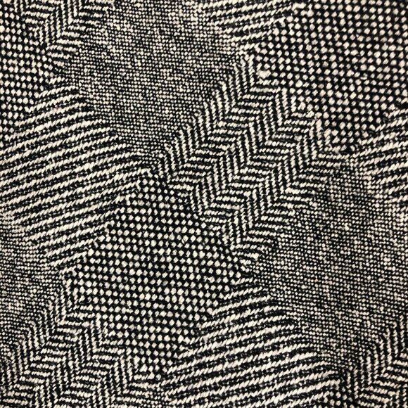 VTG Francesca Mammoliti Wool Herringbone Tweed Lace Diagonal Midi Skirt Sz M - Picture 9 of 13